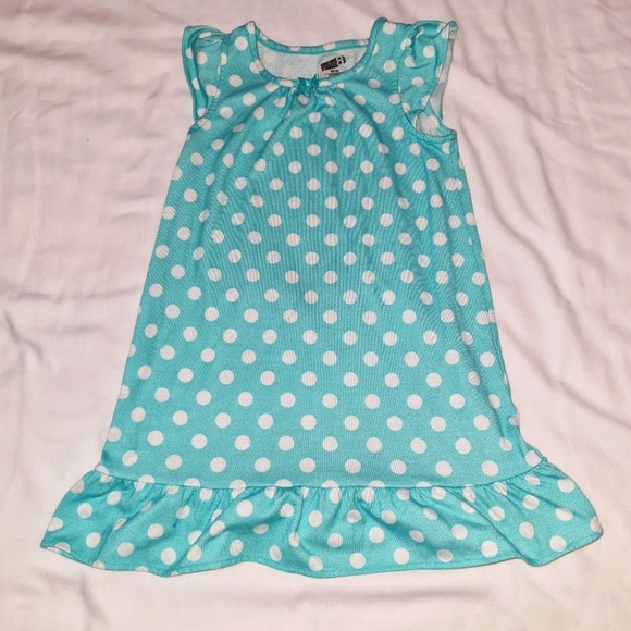 5/$20 Girl's green polkadot dress Sz 4 - Picture 1 of 3